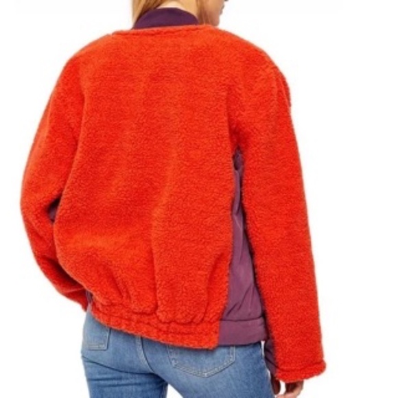 Free People Orange Fleece - Picture 2 of 6